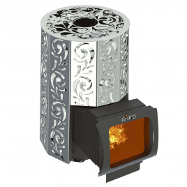 Дровяная банная печь GrillD Violet Steel Long Window Max