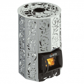 Дровяная банная печь GrillD Violet Steel Romb Short