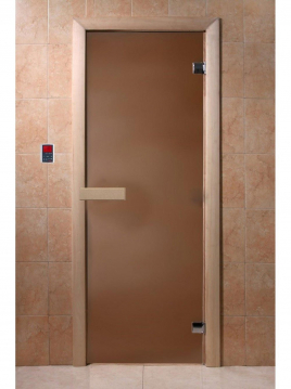 Дверь DoorWood 70х190, бронза матовая, коробка хвоя