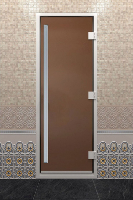 Дверь для хамам DoorWood 70х190 Престиж, стекло бронза матовая