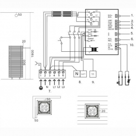 Электрокаменка Tulikivi Tuisku 6.8 kW, поверхность Rigata