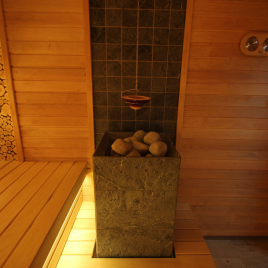 Электрокаменка Tulikivi Tuisku 9 kW, поверхность Rigata