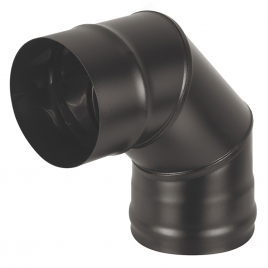 Колено Везувий BLACK (AISI 430/0,5мм) 90* 3-х секц. д.200