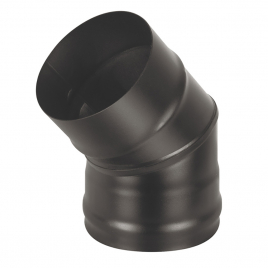 Колено Везувий BLACK (AISI 430/0,8мм) 45* 2-х секц. д.115