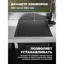 Модуль уличной кухни Helios SMART-900 Печь под казан (HS-KU02-P900)