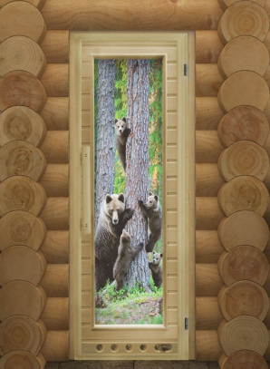 Дверь DoorWood Элит Люкс Мишки с фотопечатью 73х185