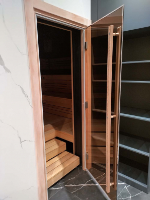 Стеклянные двери DoorWood Престиж, стекло матовое бронза, коробка ольха